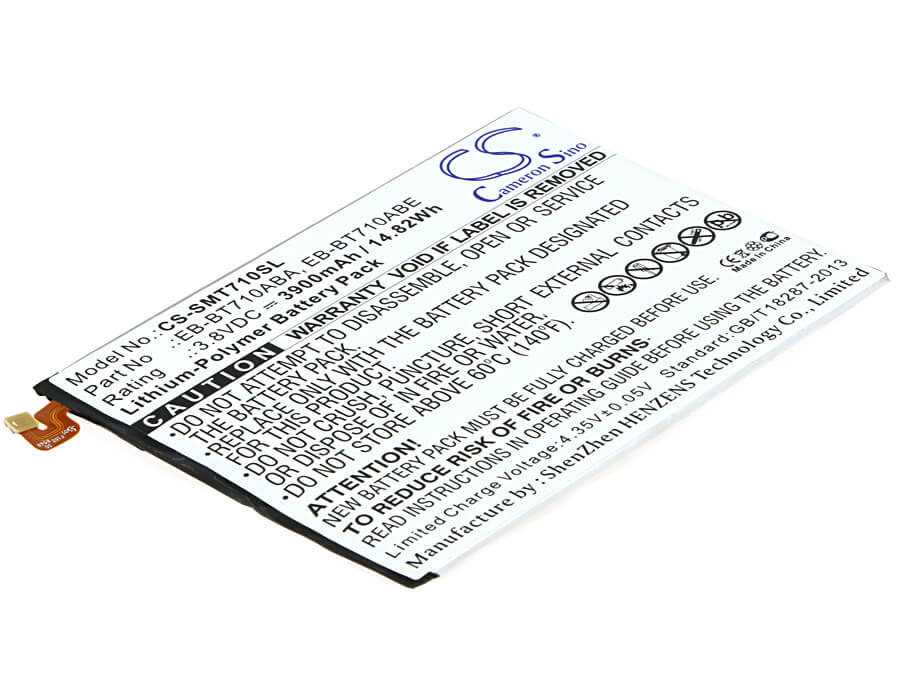 3.8V, 3900mAh, Li-Polymer Battery fits Samsung, Galaxy Tab S2 8.0 Lte-a, Galaxy Tab S2 8.0 Wifi, 14.82Wh