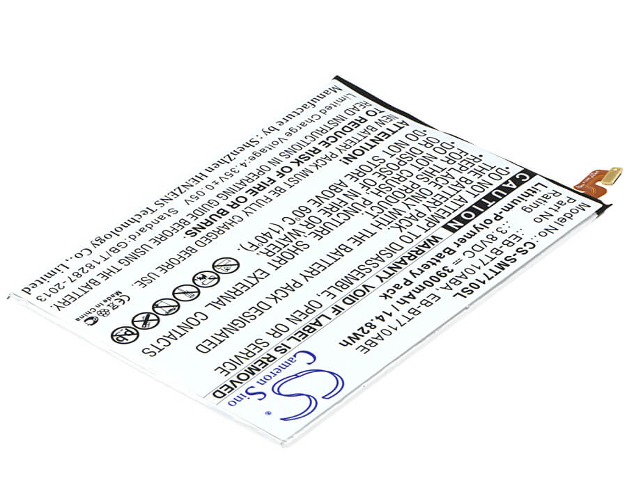 3.8V, 3900mAh, Li-Polymer Battery fits Samsung, Galaxy Tab S2 8.0 Lte-a, Galaxy Tab S2 8.0 Wifi, 14.82Wh