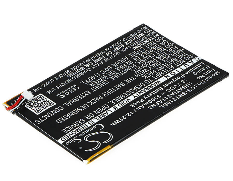 3.7V, 3300mAh, Li-Polymer Battery fits Sharp, Aquos Pad, Sht21, 12.21Wh