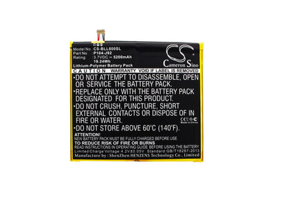 3.7V, 5200mAh, Li-Polymer Battery fits Blu, L800, L800l, 19.24Wh