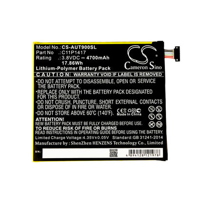 3.8V, 4700mAh, Li-Polymer Battery fits Asus, Ansformer Book T90 Chi, Transformer Book T90, 17.86Wh