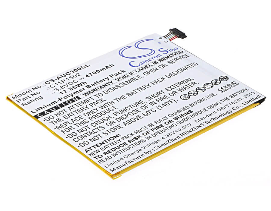 3.8V, 4700mAh, Li-Polymer Battery fits Asus, P023, Z300c, 17.86Wh