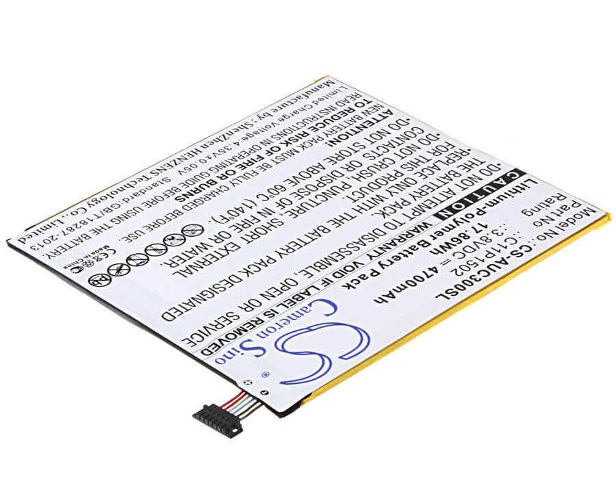 3.8V, 4700mAh, Li-Polymer Battery fits Asus, P023, Z300c, 17.86Wh