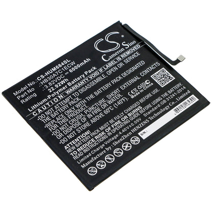 3.82V, 6000mAh, Li-Polymer Battery fits Huawei, Mediapad M6 8.4, Vrd-al09, 22.92Wh