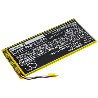 3.7V, 3000mAh, Li-Polymer Battery fits Pbs, Kids 7" Pad, Kids Pbskd12, 11.1Wh