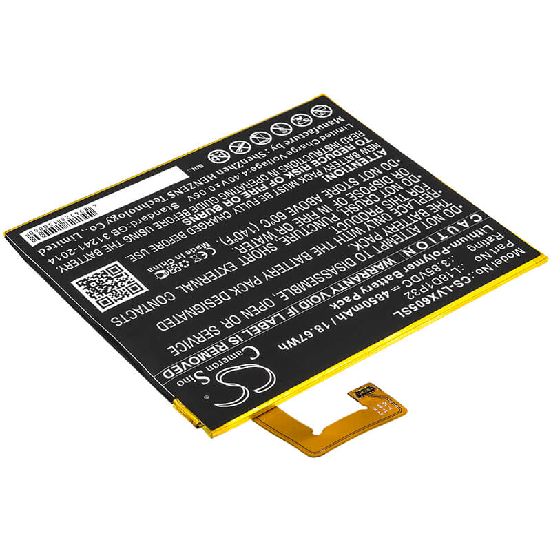 3.85V, 4850mAh, Li-Polymer Battery fits Lenovo, Smart Tab M10, Tb-x605f, 18.6725Wh