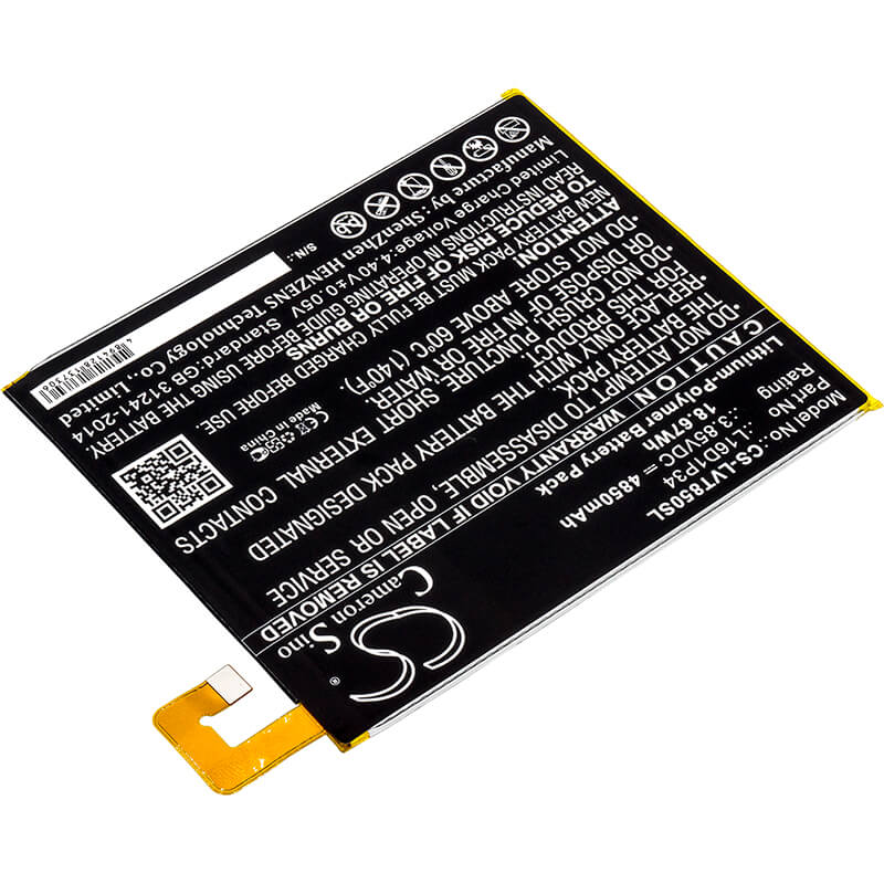 3.85V, 4850mAh, Li-Polymer Battery fits Lenovo, Tab 4, Tab4, 18.6725Wh