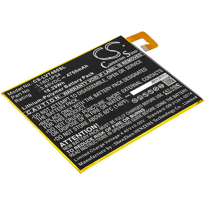 3.85V, 4750mAh, Li-Polymer Battery fits Lenovo, Tab4 8, Tab4 8 Plus, 18.2875Wh