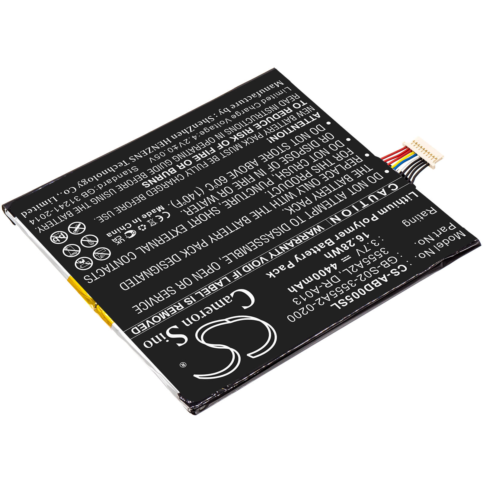 3.7V, 4400mAh, Li-Polymer Battery fits Amazon, D01400, Kindle Fire, 16.28Wh