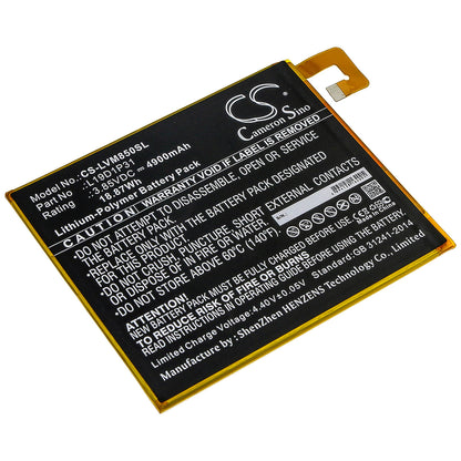 3.85V, 4900mAh, Li-Polymer Battery fits Lenovo, Tab M8, Tb8505f, 18.865Wh