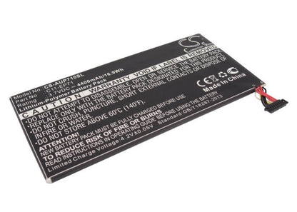 3.7V, 4400mAh, Li-Polymer Battery fits Asus, Eee Pad Memo Ep71, Ep71, 16.28Wh