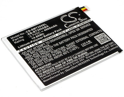3.7V, 4000mAh, Li-Polymer Battery fits Samsung, Galaxy Tab A 8.0 Lte, Galaxy Tab A 8.0 Sm-t355, 14.8Wh