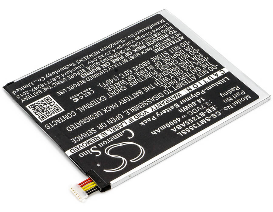 3.7V, 4000mAh, Li-Polymer Battery fits Samsung, Galaxy Tab A 8.0 Lte, Galaxy Tab A 8.0 Sm-t355, 14.8Wh