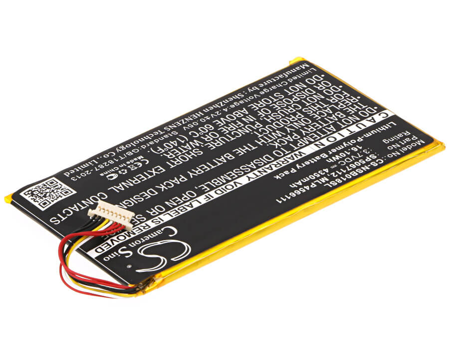 3.7V, 4350mAh, Li-Polymer Battery fits Fuhu, Dmtab In08a, Nabi Dreamtab Hd8, 16.095Wh