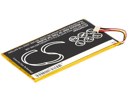 3.7V, 4350mAh, Li-Polymer Battery fits Fuhu, Dmtab In08a, Nabi Dreamtab Hd8, 16.095Wh