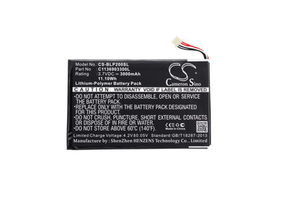 3.7V, 3000mAh, Li-Polymer Battery fits Fabrica, Tablet Pc 10.1, 11.1Wh