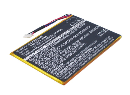 3.7V, 3200mAh, Li-Polymer Battery fits Toshiba, At7-b, At7-c, 11.84Wh