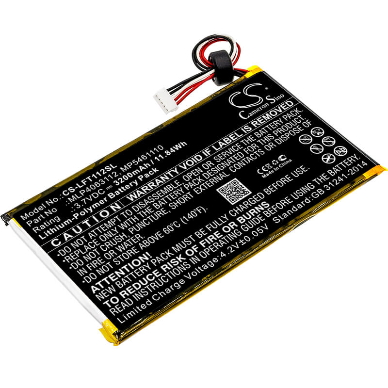 3.7V, 3200mAh, Li-Polymer Battery fits Leapfrog, Leappad 31565, Leappad Platinum Kids Learning, 11.84Wh