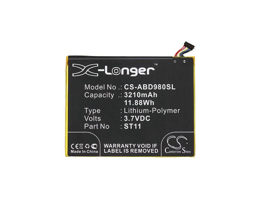 3.7V, 3210mAh, Li-Polymer Battery fits Amazon, Kindle Fire Hd 8 5th, Kindle Hd 8, 11.877Wh