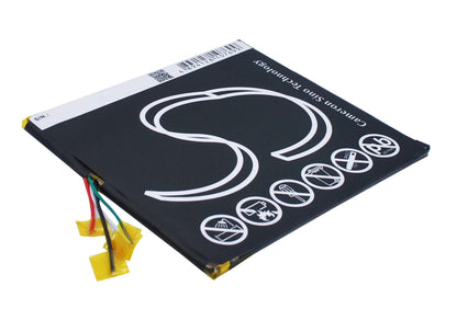 3.7V, 4000mAh, Li-Polymer Battery fits Hp, Slate 7 Extreme, 14.8Wh