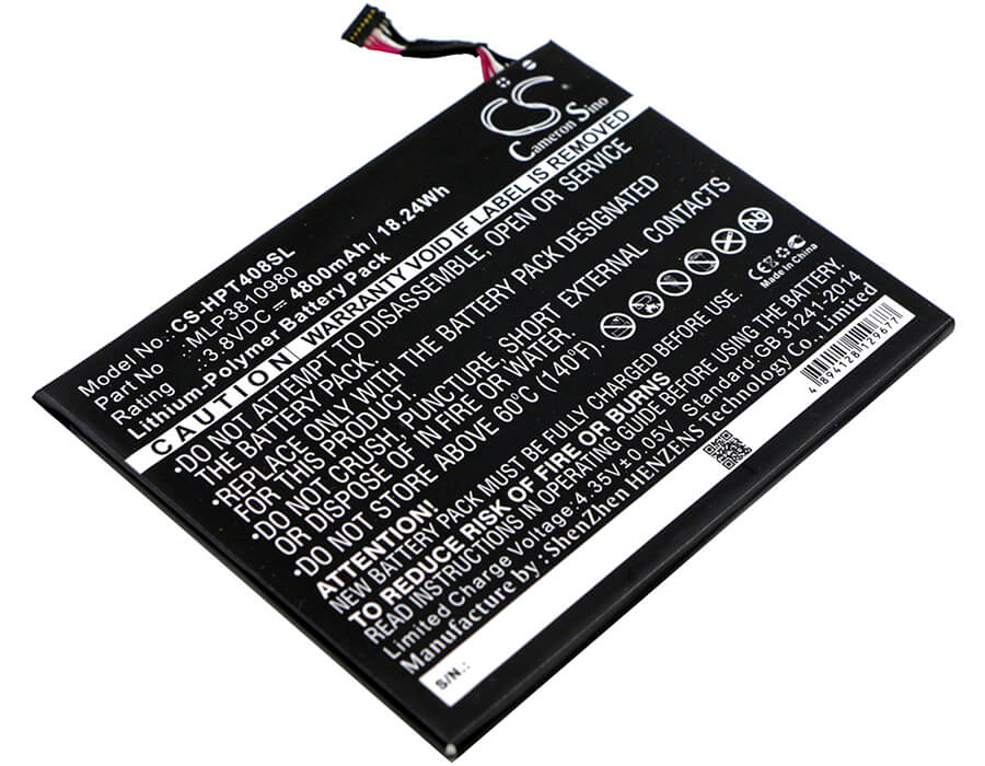 3.8V, 4800mAh, Li-Polymer Battery fits Hp, I508o, L4a35ut, 18.24Wh