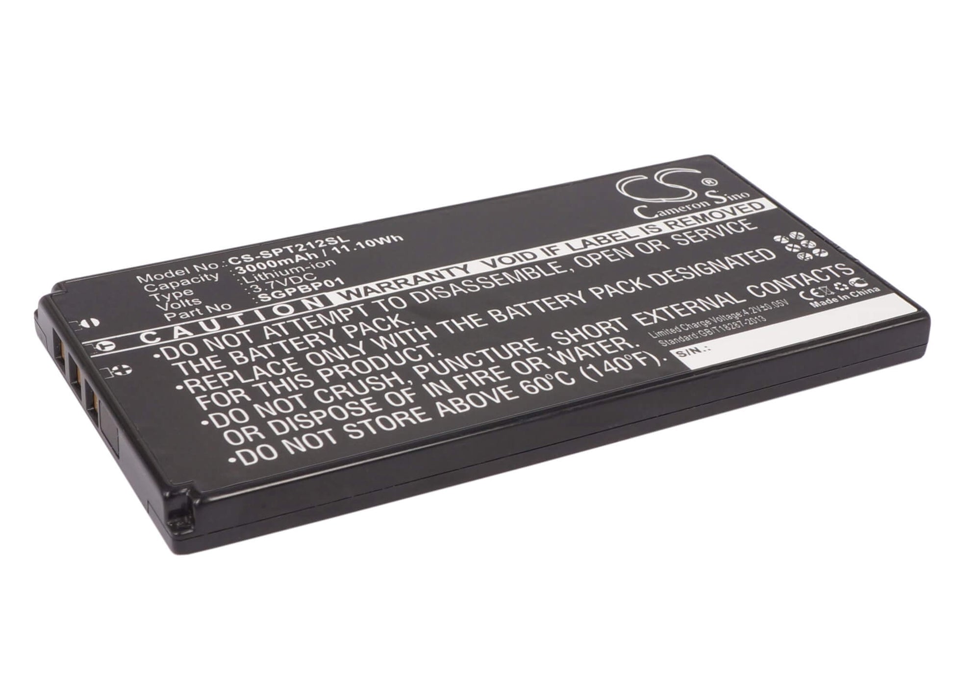 3.7V, 3000mAh, Li-ion Battery fits Sony, Sgpt211au/s, Sgpt211cn, 11.1Wh