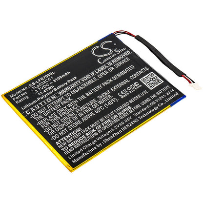 3.7V, 3100mAh, Li-Polymer Battery fits Leapfrog, 31576, Epic 7, 11.47Wh