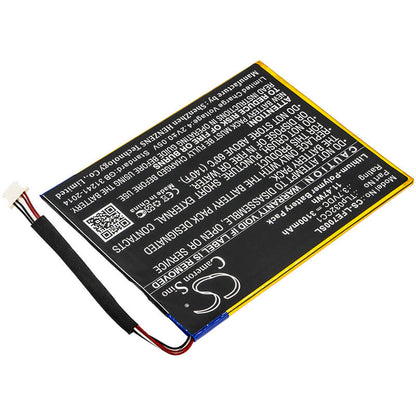 3.7V, 3100mAh, Li-Polymer Battery fits Leapfrog, 31576, Epic 7, 11.47Wh