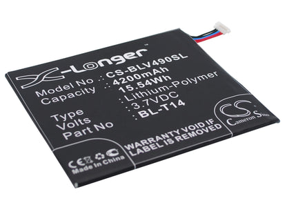 3.7V, 4200mAh, Li-Polymer Battery fits Lg, G Pad 8.0, G Pad F 8.0, 15.54Wh