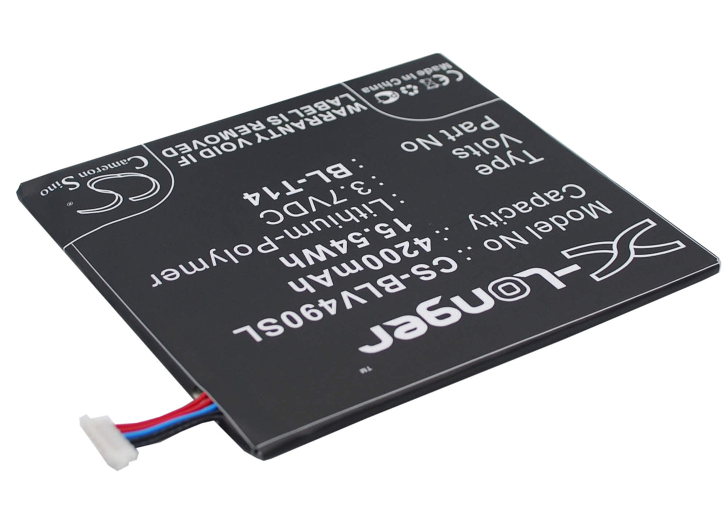 3.7V, 4200mAh, Li-Polymer Battery fits Lg, G Pad 8.0, G Pad F 8.0, 15.54Wh