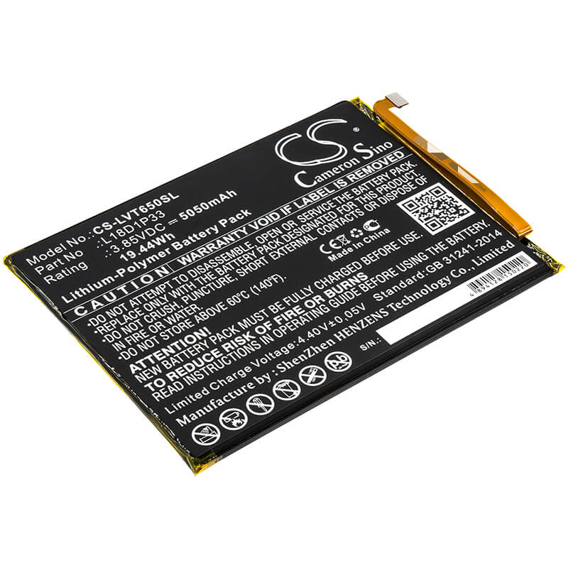 3.85V, 5050mAh, Li-Polymer Battery fits Lenovo, Pb-6505m, Tab V7, 19.4425Wh
