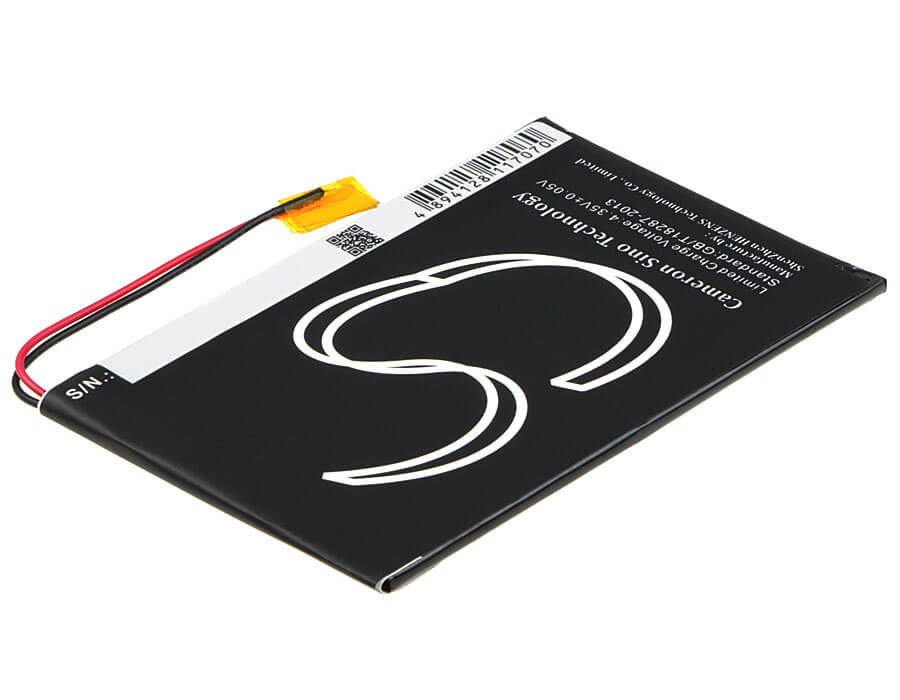 3.8V, 3650mAh, Li-Polymer Battery fits Rca, 7", Rct6272w23, 13.87Wh