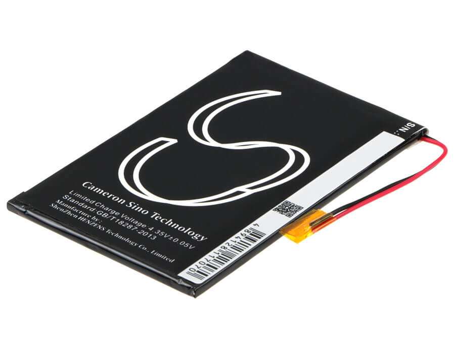 3.8V, 3650mAh, Li-Polymer Battery fits Rca, 7", Rct6272w23, 13.87Wh
