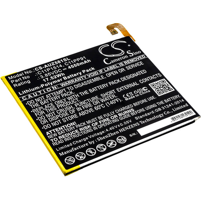 3.85V, 4550mAh, Li-Polymer Battery fits Asus, P008, Z581kl, 17.5175Wh