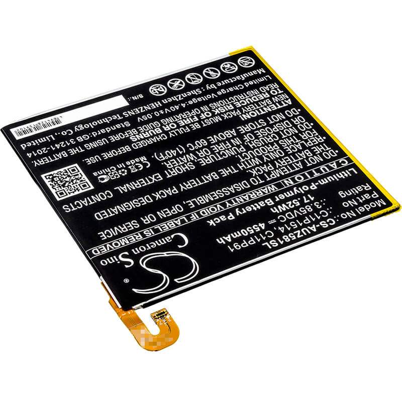 3.85V, 4550mAh, Li-Polymer Battery fits Asus, P008, Z581kl, 17.5175Wh