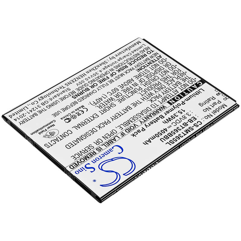 3.8V, 4050mAh, Li-Polymer Battery fits Samsung, Galaxy Tab Active, Galaxy Tab Active 2, 15.39Wh