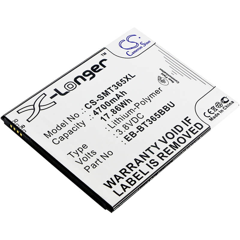 3.8V, 4700mAh, Li-Polymer Battery fits Samsung, Galaxy Tab Active, Galaxy Tab Active 2, 17.86Wh