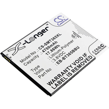 3.8V, 4700mAh, Li-Polymer Battery fits Samsung, Galaxy Tab Active, Galaxy Tab Active 2, 17.86Wh