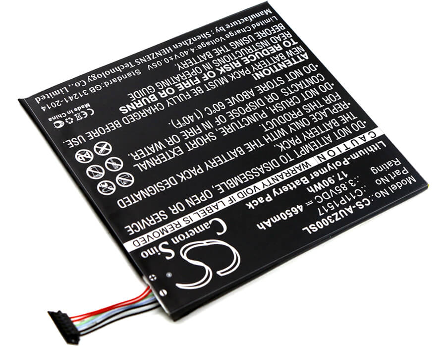 3.85V, 4650mAh, Li-Polymer Battery fits Asus, Pad Zenpad Zenpad 10 Z0310m, Pad Zenpad Zenpad 10 Z300m, 17.9025Wh