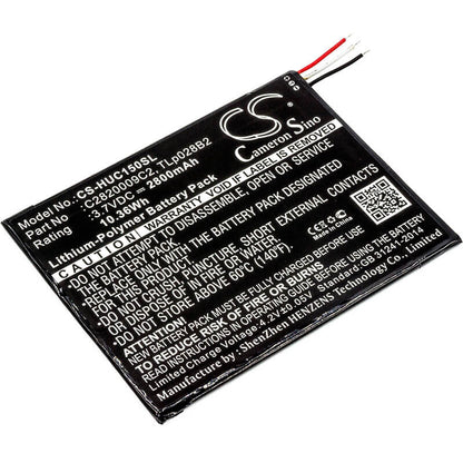 3.7V, 2800mAh, Li-Polymer Battery fits Alcatel, One Touch Pixi 3 (7) Wifi, Ot-8055, 10.36Wh