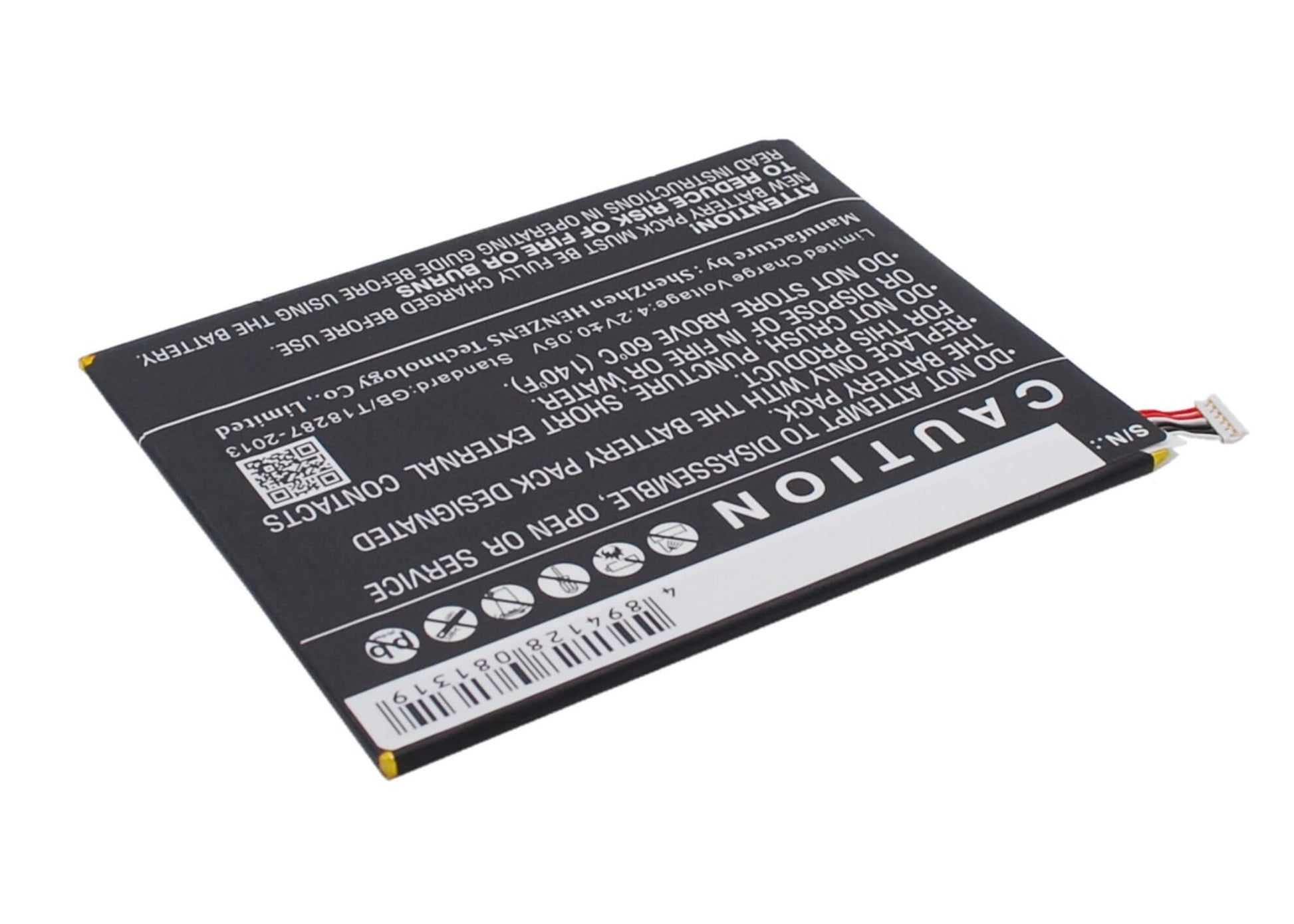 3.7V, 3200mAh, Li-Polymer Battery fits Alcatel, One Touch Pixi 3 8.0 3g, One Touch Pixi 3 8.0 Wifi, 11.84Wh