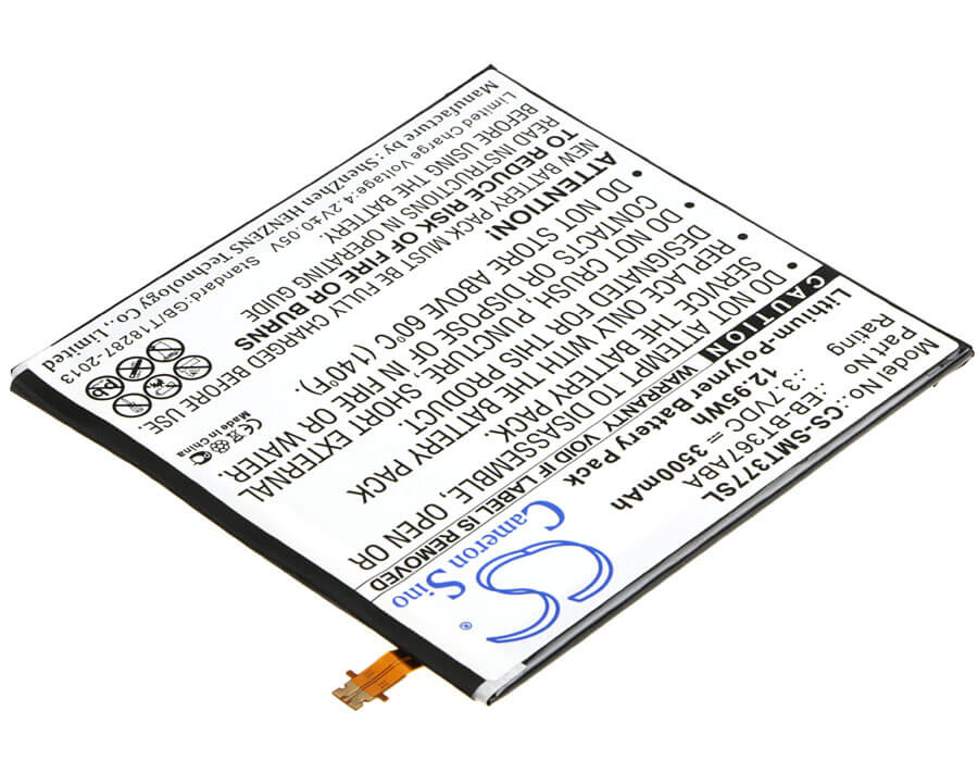 3.7V, 3500mAh, Li-Polymer Battery fits Samsung, Galaxy Tab 5, Galaxy Tab A 8.0 2017, 12.95Wh
