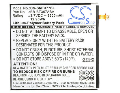 3.7V, 3500mAh, Li-Polymer Battery fits Samsung, Galaxy Tab 5, Galaxy Tab A 8.0 2017, 12.95Wh