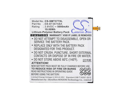 3.8V, 5000mAh, Li-Polymer Battery fits Samsung, Galaxy Tab 5, Galaxy Tab A 8.0 2017, 19Wh