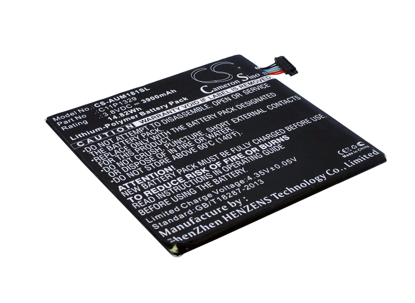 3.8V, 3900mAh, Li-Polymer Battery fits Asus, Ast21, Fonepad 8 (fe380c), 14.82Wh