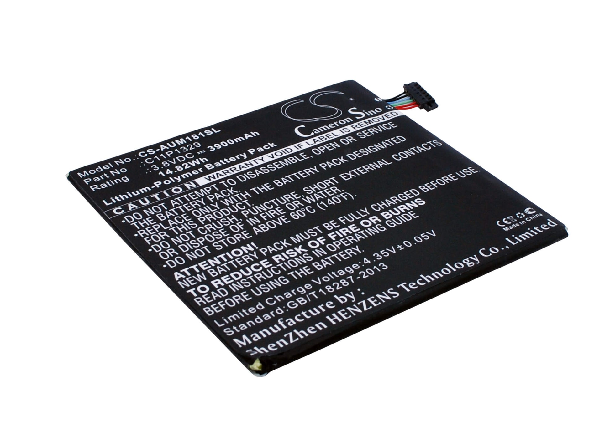 3.8V, 3900mAh, Li-Polymer Battery fits Asus, Ast21, Fonepad 8 (fe380c), 14.82Wh