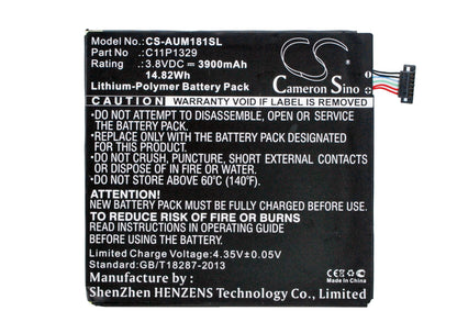 3.8V, 3900mAh, Li-Polymer Battery fits Asus, Ast21, Fonepad 8 (fe380c), 14.82Wh