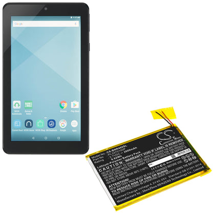 3.7V, 2600mAh, Li-Polymer Battery fits Barnes & Noble, Bntv450, Bntv460, 9.62Wh