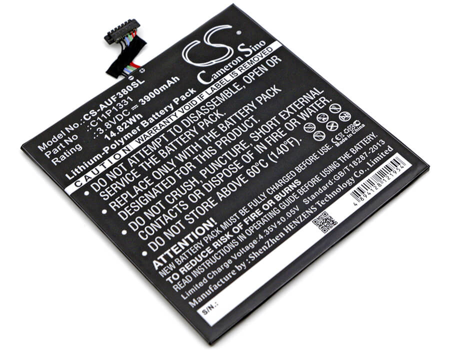 3.8V, 3900mAh, Li-Polymer Battery fits Asus, Fe380cg, Fonepad 8 Dual Sim, 14.82Wh