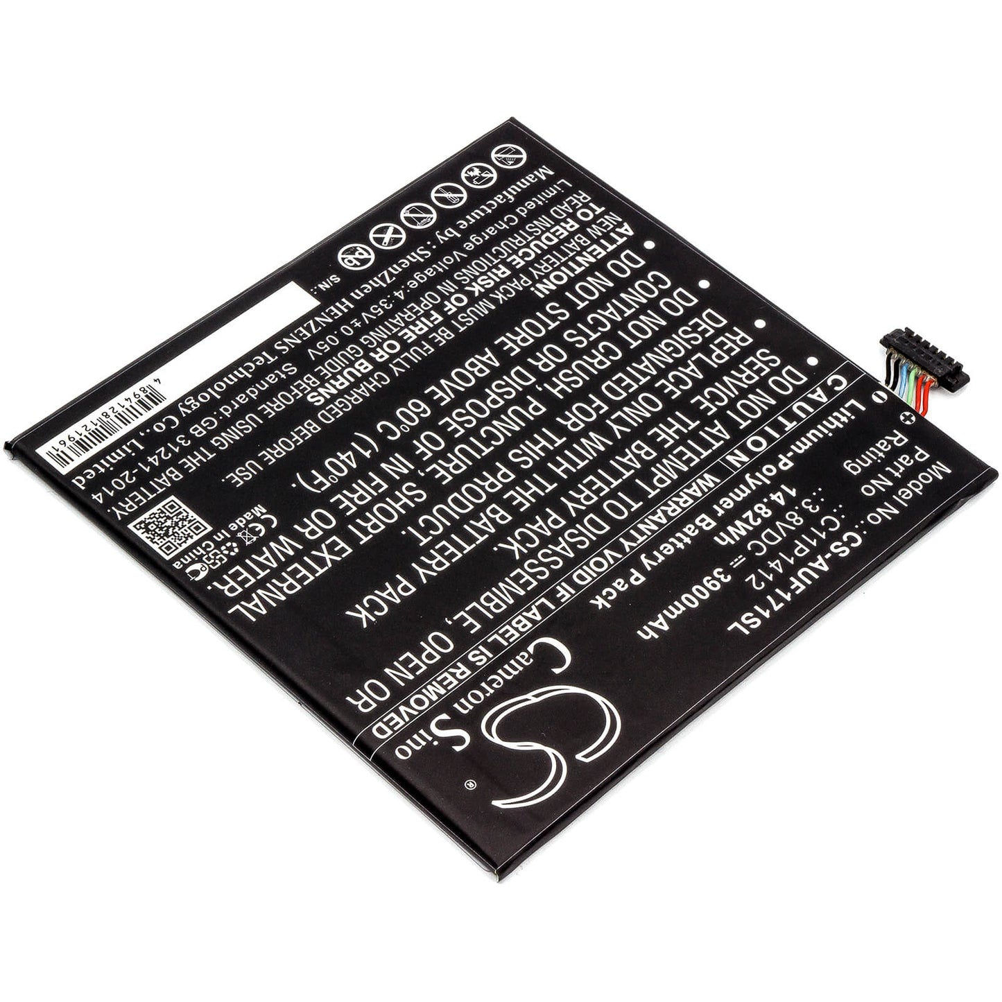 3.8V, 3900mAh, Li-Polymer Battery fits Asus, Fe170cg, Fe175cg, 14.82Wh